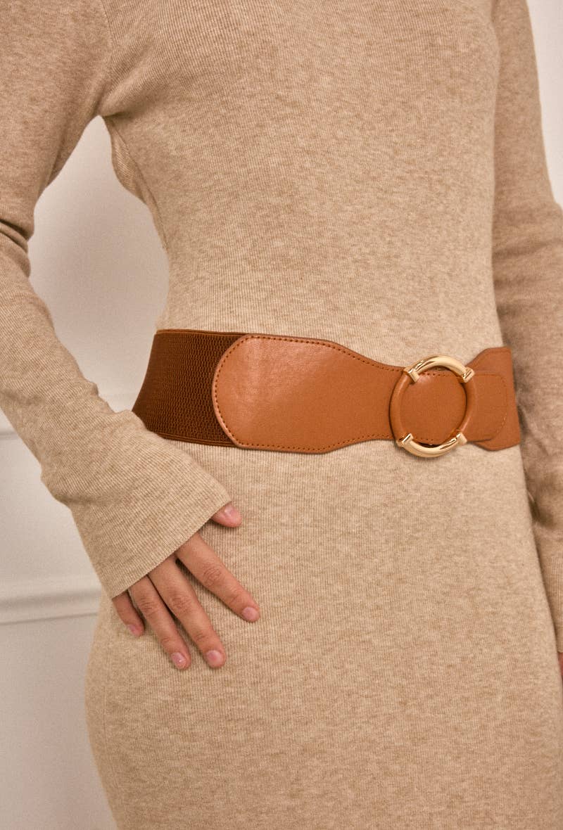 BYREN | ÉLINE L'ATELIER - Wholesale Belt - Women's - Wide faux leather belt CT389