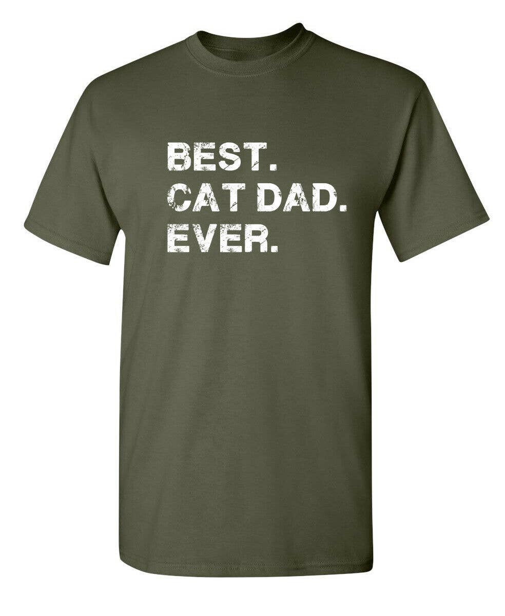 Feelin Good Tees - Wholesale Screen Printed T-Shirt - Men's - Best Cat Dad Ever3