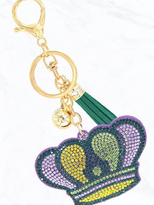 Glitter Royal Crown Keychain for wholesale by Suzie Q USA
