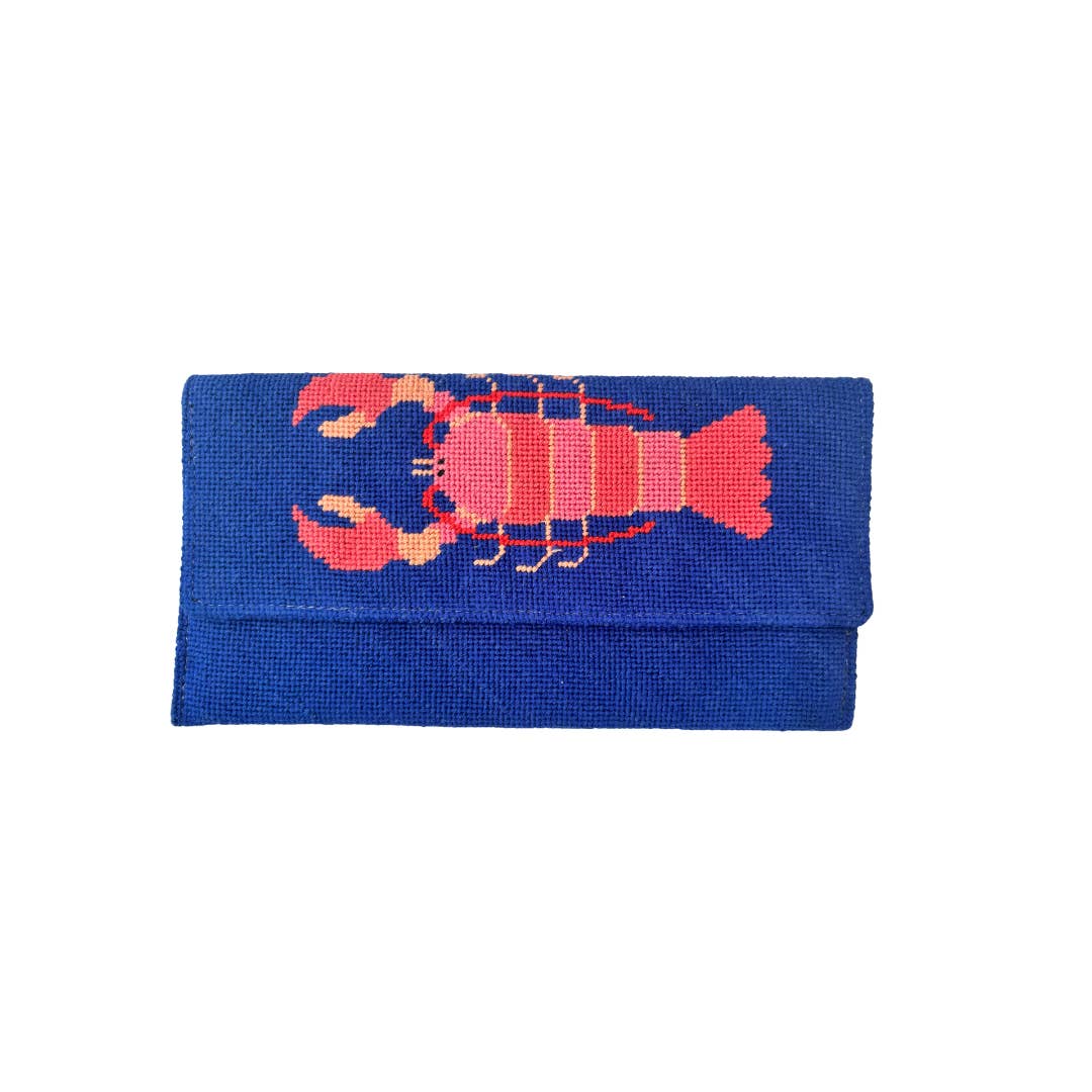 York Design Co - Wholesale Clutch Bag - Women's - Needlepoint Lobster Clutch Bag