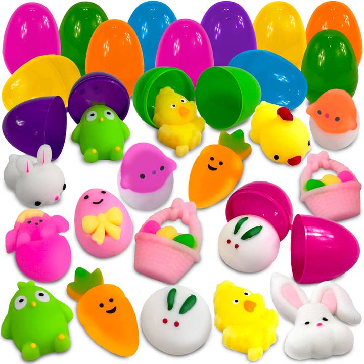 Stargo Brands Llc - Vendita all'ingrosso Giocattolo squishy - Bambini e neonati - Set di 24 Uova di Pasqua con Giocattolo Morbido