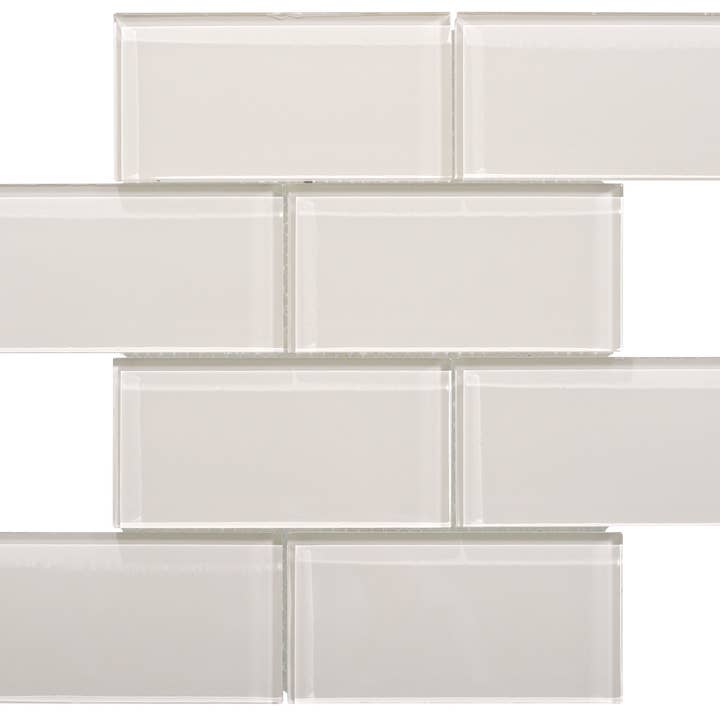 Carrelage de métro en mosaïque de verre de 3 po x 6 po x 4 mm, dosseret pour cuisine et salle de bain - 8 pieds carrés par carton - taupe pour la vente par WS Tiles