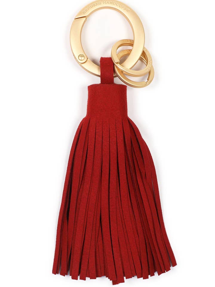 Tassel Key Chain - Crimson Red for wholesale by Handbag Handcuff