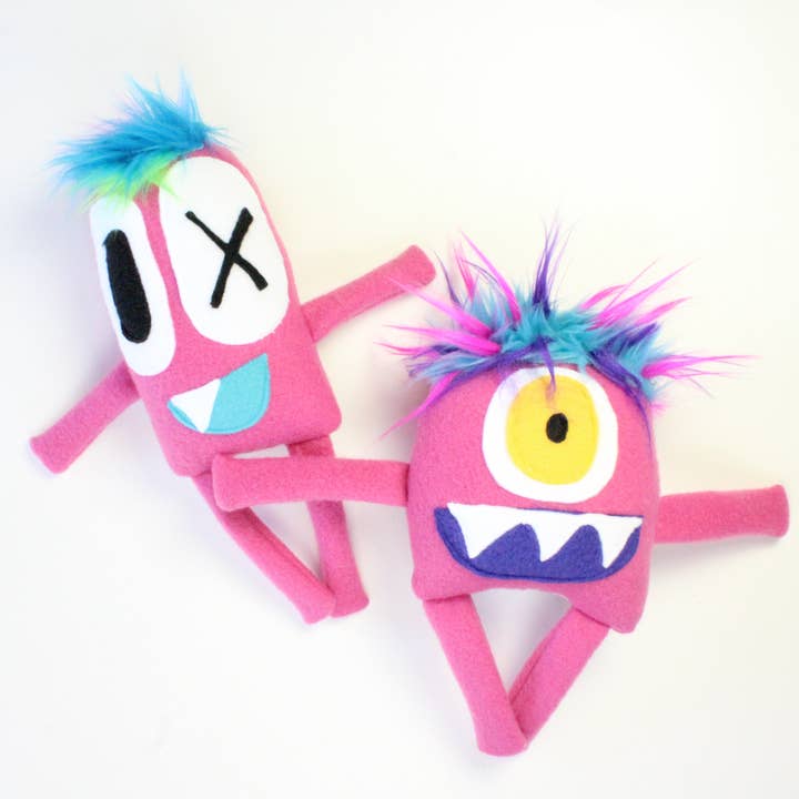 Lu & Ed – Großhandel Kuschel-/Plüschtier – Kind & Baby – Paket „Kleines Monster“ 4