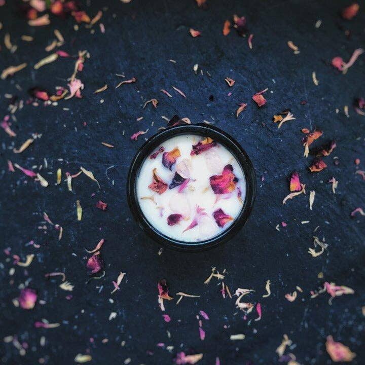 Atelier Oracle - Venta al por mayor Velas en tarros - Vela Rose and Verbena «Love and Sweetness», cuarzo rosa1