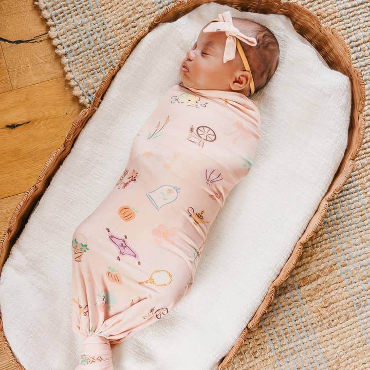 Knit Swaddle Blanket - Enchanted Friends for wholesale by Copper Pearl