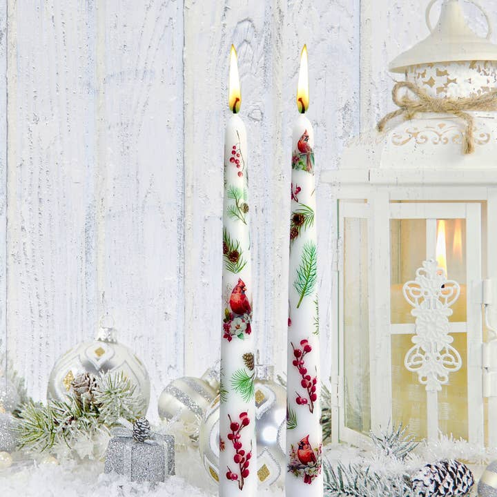Designs by Michaela – Engroshandel Stearinlys/lysestage – Red Cardinal Christmas Taper Candle Boligindretning