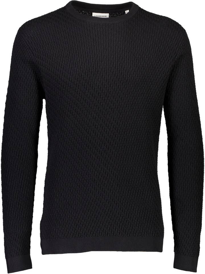 Structure Knit O-Neck Style: 30-800163US for wholesale by Lindbergh