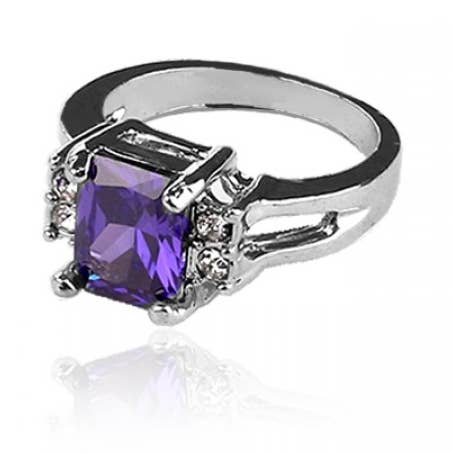 SSRW-003 [SSRW-003 VIOLET CARRÉ CENTRAL EN ALLIAGE DE LAITON pour la vente par CRAVE BODY JEWELRY