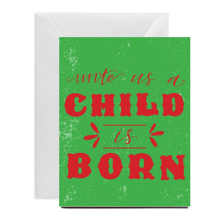 Unto Us a Child is Born Card for wholesale by Stately Made