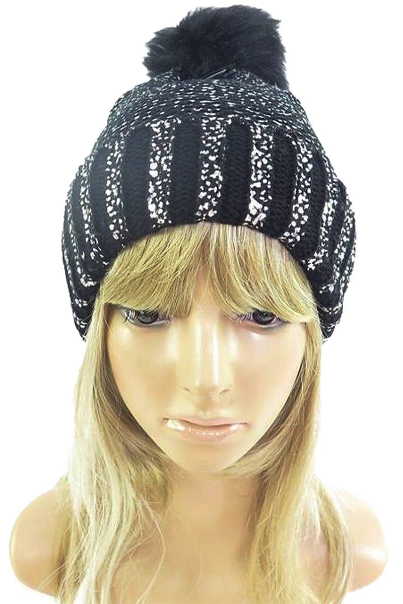 Cap Zone - Wholesale Beanie - Women's - Metallic Gold Shimmer Knitted Trooper Beanie2