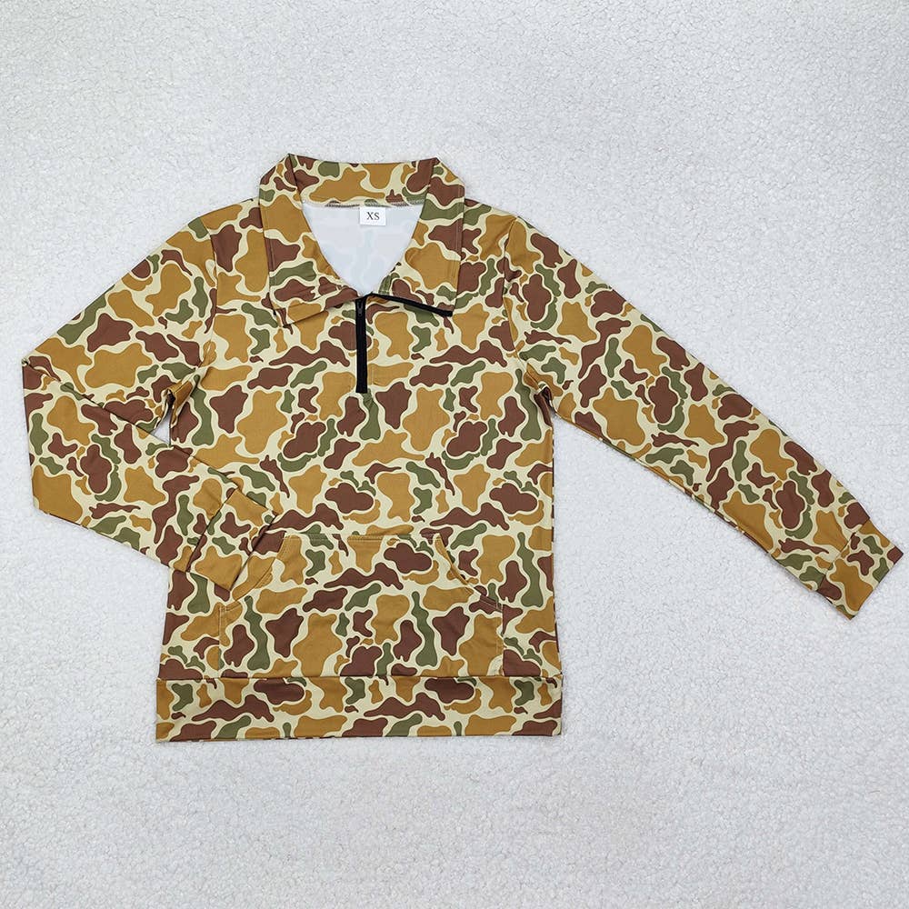 Rosa Clothing - Wholesale Sweatshirt - Women's - Wildness Hunting grey camo duck camo half zip pullover8