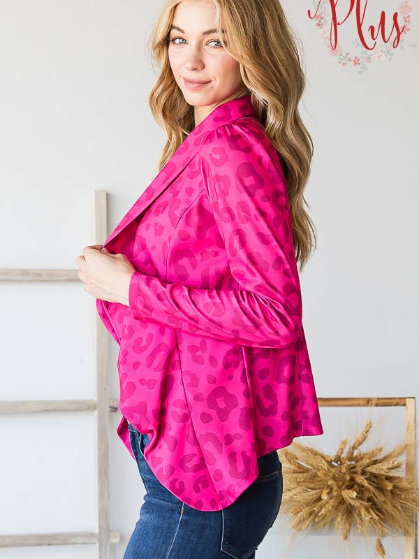 Pink Irene Wholesale - Wholesale Blazer - Women's - PLUS ANIMAL OPEN BLAZERS8