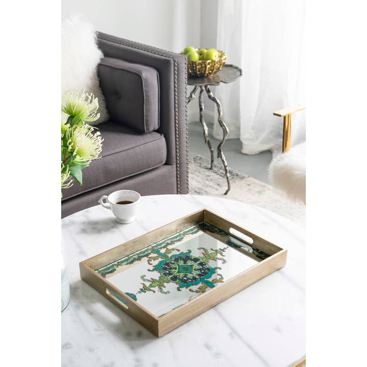 A&B Home Group Inc. - Wholesale Decorative Tray - 18x13x2" Opulent Baroque Mirror Tray7