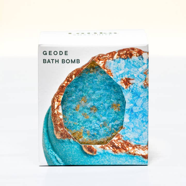 Latika Beauty - Wholesale Bath Bomb/Fizz - Crystal bath bomb 🌸 Wellness gift - Geode - Amazonite 💎