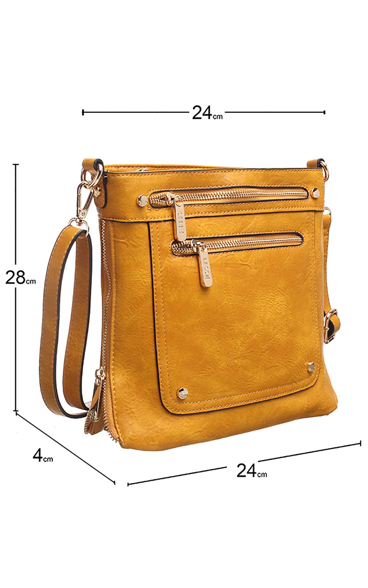 Bessie London - Venta al por mayor Bandolera - Mujer - BANDOLERA CON DOBLE BOLSILLO FRONTAL CON CREMALLERA5