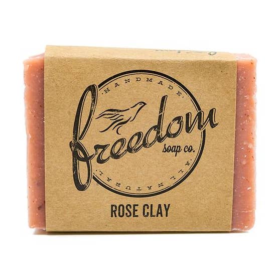 Rose Clay Bar Soap - Unscented, All-Natural, Palm-Oil Free for wholesale by Freedom Soap Company