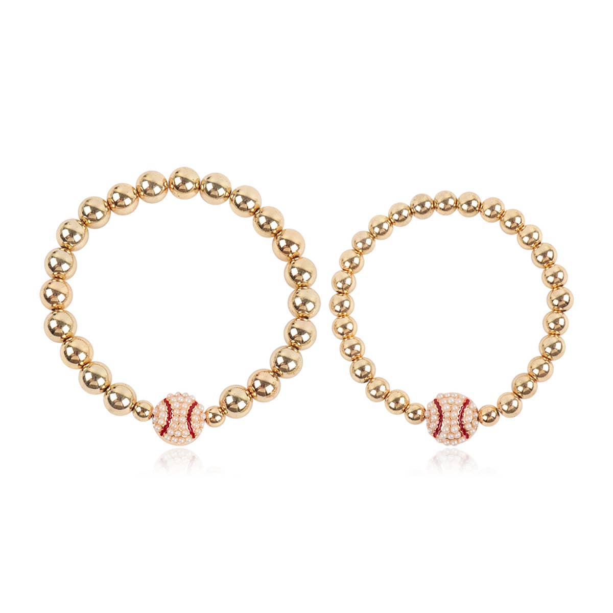 Loven x Mini Momo - Wholesale Beaded Bracelet - Mommy and Me Bracelets - Rhinestone Sports Charm Set11