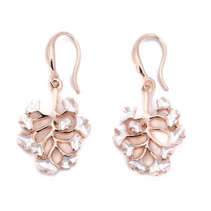 Boucles d'oreilles ginkgo pour la vente par KLK