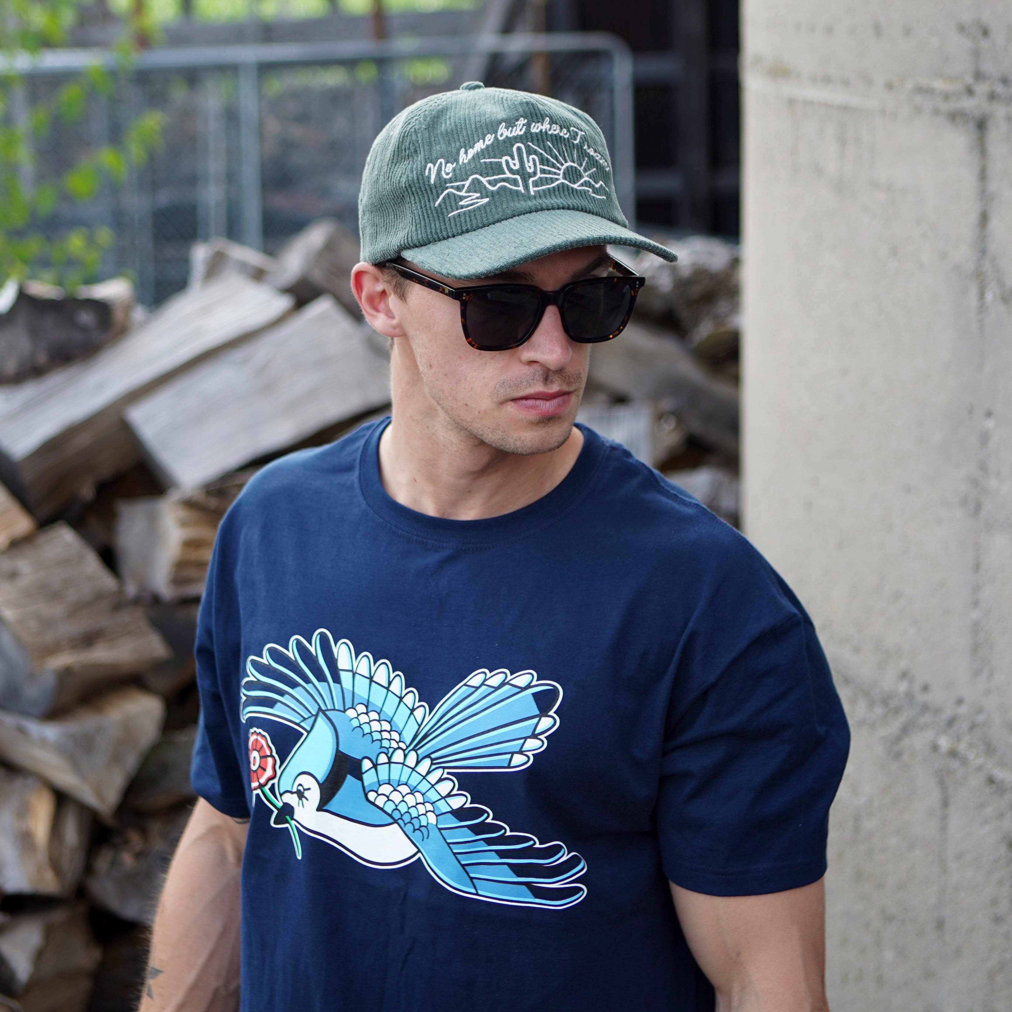 Stuntin Goods - Wholesale Flat Brim Cap - Unisex - No Home But Where I Roam Corduroy Hat8