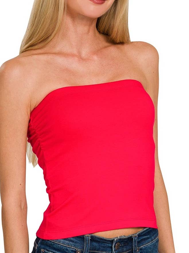 Top de sujetador integrado con tubo de algodón para venta al por mayor de Vanilla Monkey