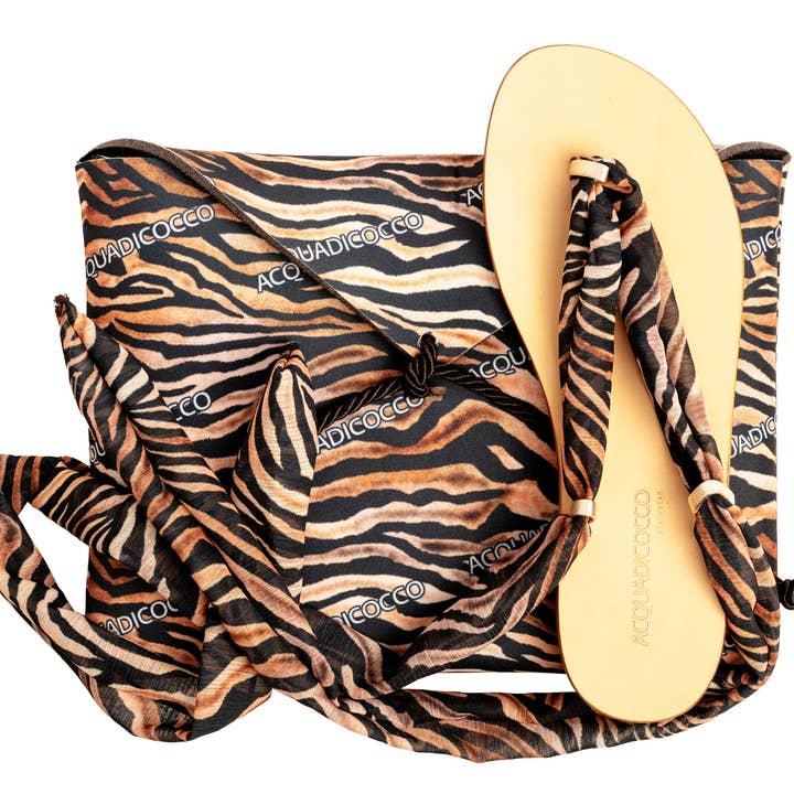 ACQUADICOCCO - Wholesale Sandals - Women's - Real leather slave sandal - Zebra0