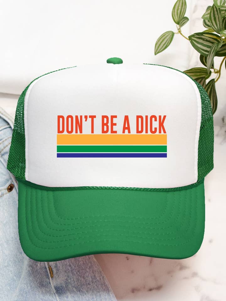 Don't Be A Dick - retro trucker hat for wholesale by Hardworking Stoner