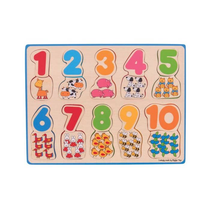 Number and Color Matching Puzzle for wholesale by Bigjigs Toys