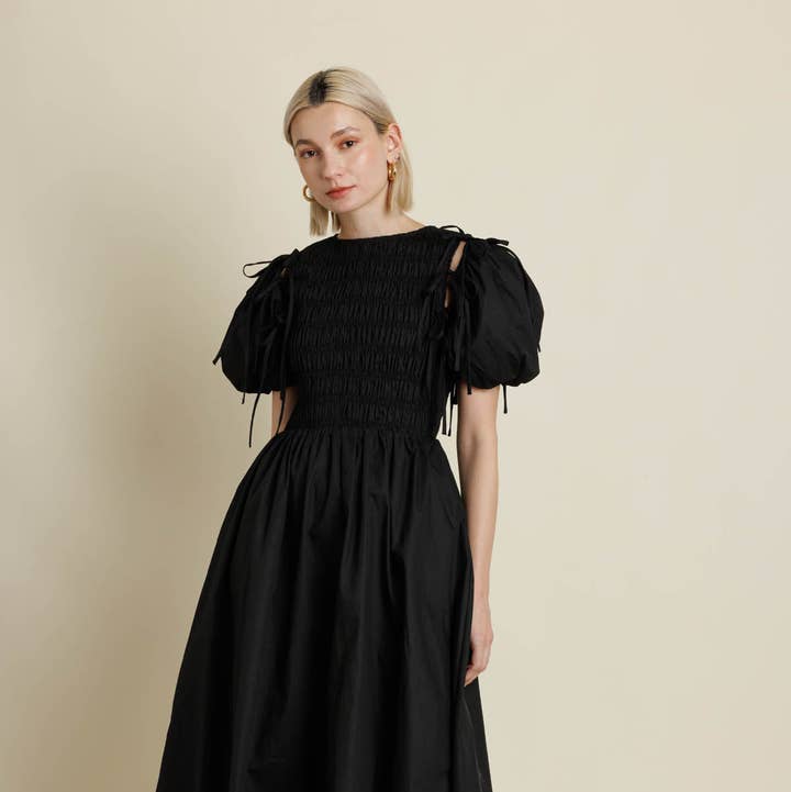 Aureum - Wholesale Dress - Women's - AD2157 - DETACHABLE SLV MIDI DRESS0