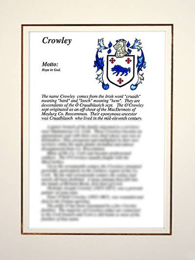 Crowley por atacado de Family Histories