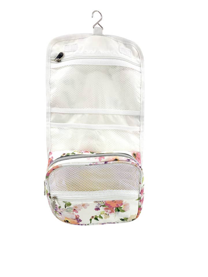Peony Sunrise Canvas Toiletry Organiser Bag for wholesale by Magnolia Lounge