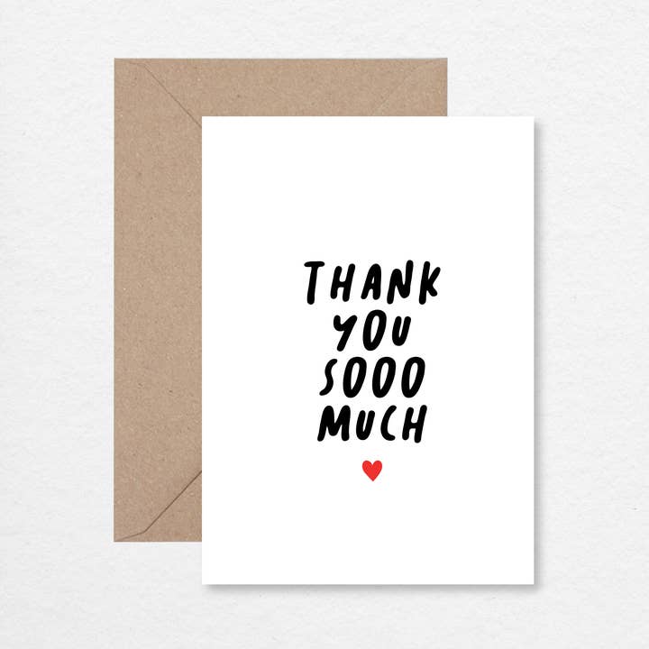 Muito obrigado A6 Greeting Card por atacado de EK DESIGN