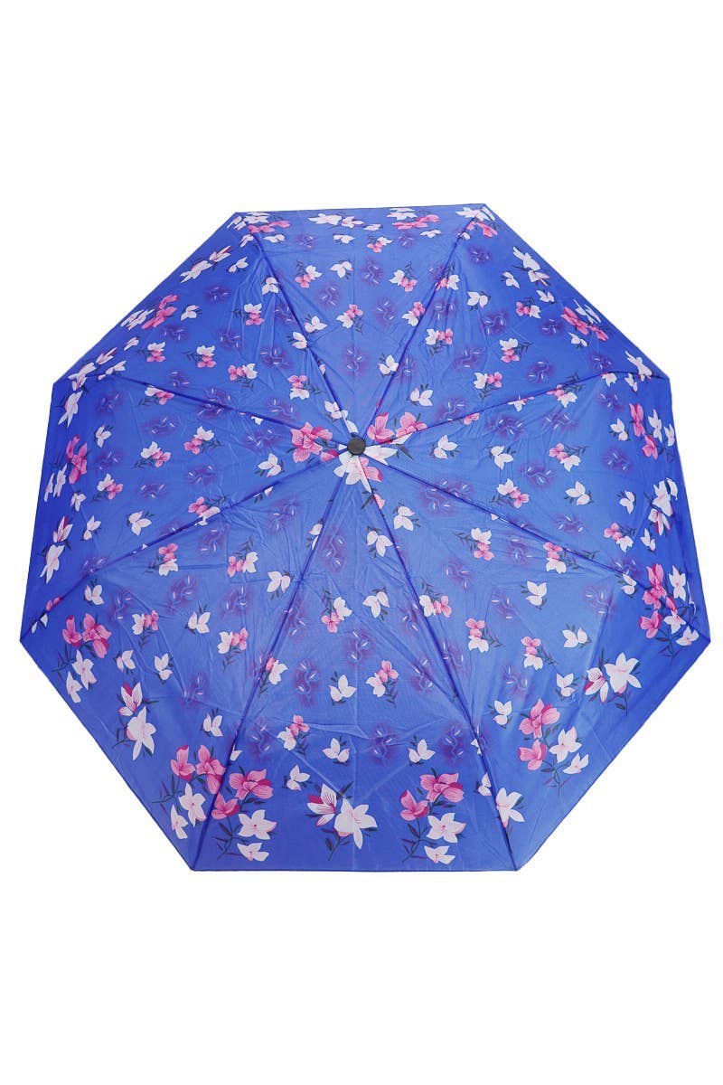 ASSORTITI Ombrello da viaggio compatto con stampa floreale, apertura manuale in vendita all'ingrosso su Faire10