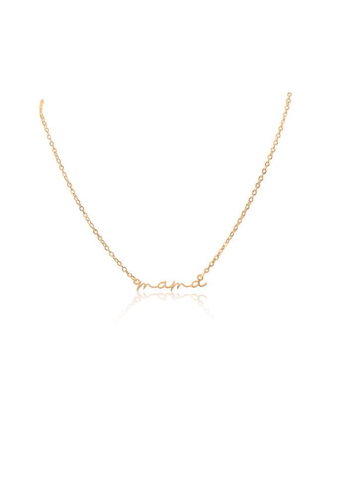 Cursive "Mama" Necklace for wholesale by House of Jewels Miami
