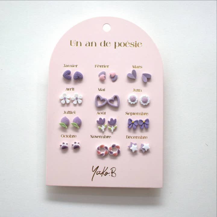 Yuko B - Wholesale Earrings - Kids - Stainless Steel Earrings - A Year of Parma Poetry3