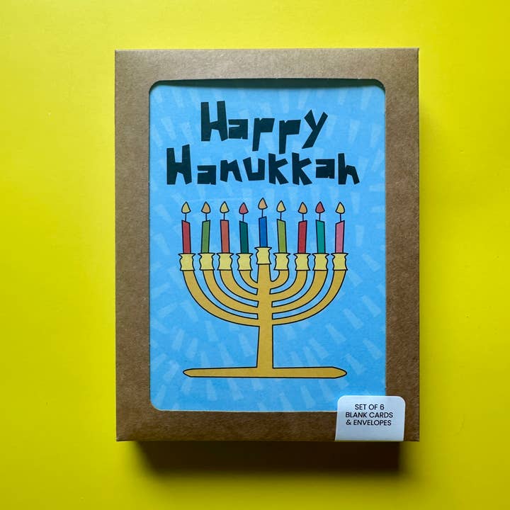 Happy Hanukkah Menorah Holiday Card Boxed Set for wholesale by Majestik Magnolia