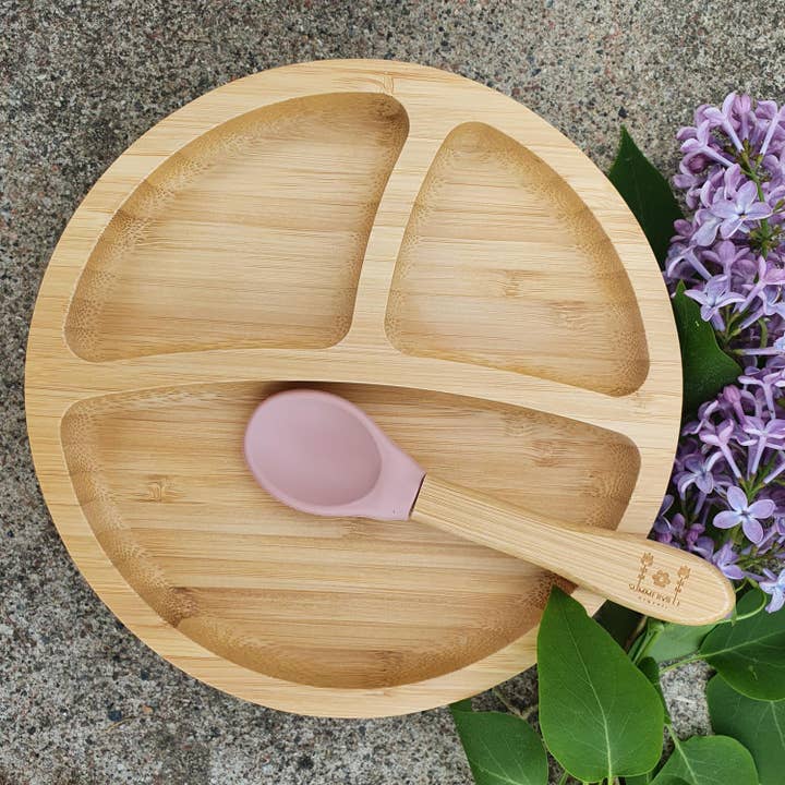 Summerville organic - Wholesale Dinnerware Set - Kids & Baby - Kids Bamboo Tableware Round Pale Mauve