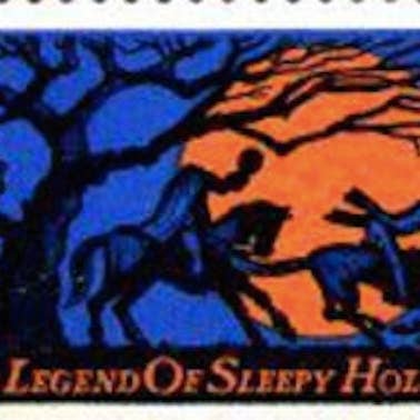 Postage Stamp Jewelry - Wholesale Pendant/Charm Necklace - 1974 Sleep Hollow Headless Horseman Stamp - USA Stamp - Postage Stamp Jewelry - Vintage Postage Stamp Necklace - Antique Bronze Finish4