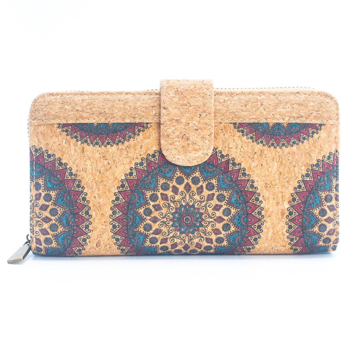 Meninas Bonitas Cork – wholesale Wallet – Women's – Natural Cork Mandala Pattern Women's Long Wallet/Cardholder8