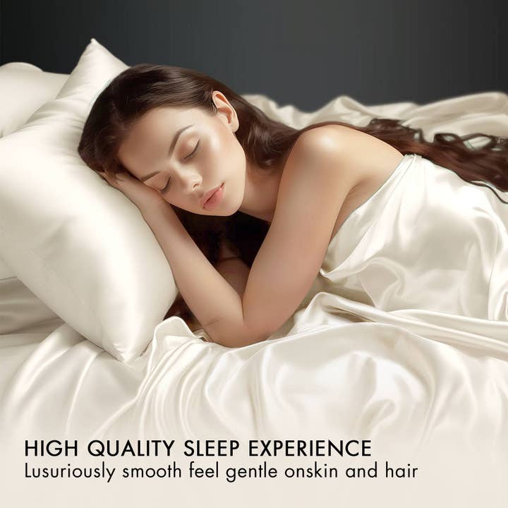 Olliix - Wholesale Sheet Set - Luxury Satin 6-Piece Sheet Set, Ivory27