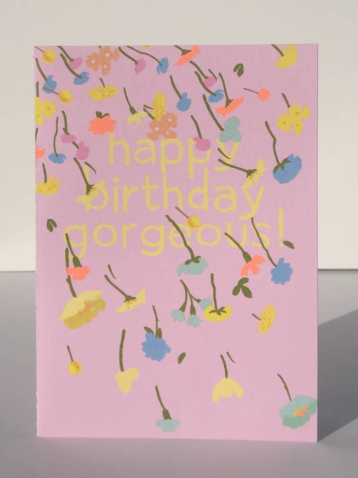 Floating flowers birthday card for wholesale by Noi Publishing