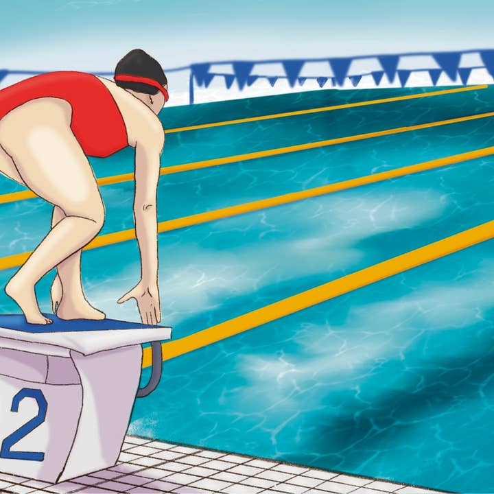 Schwimm-Postkarte SP0020 für den Großhandel von Sportpostcards