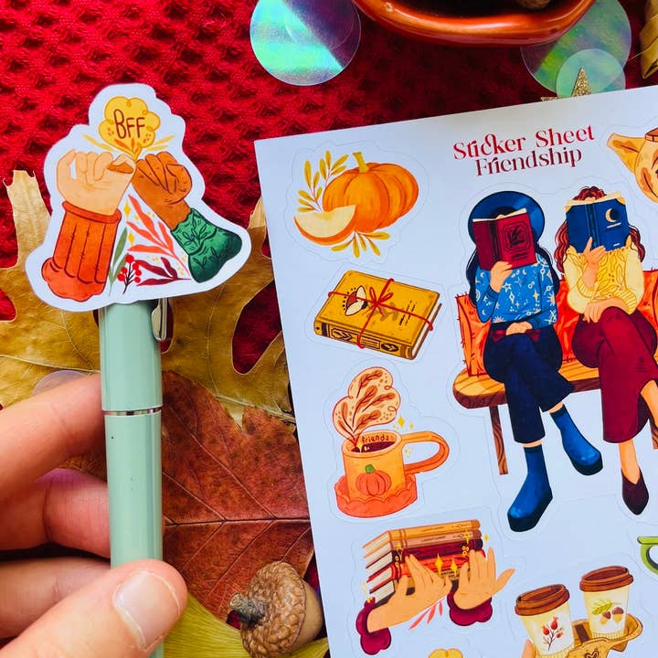 Split Moon Studios - Wholesale Sticker - Friendship Sticker Sheet Decorative Sticker7