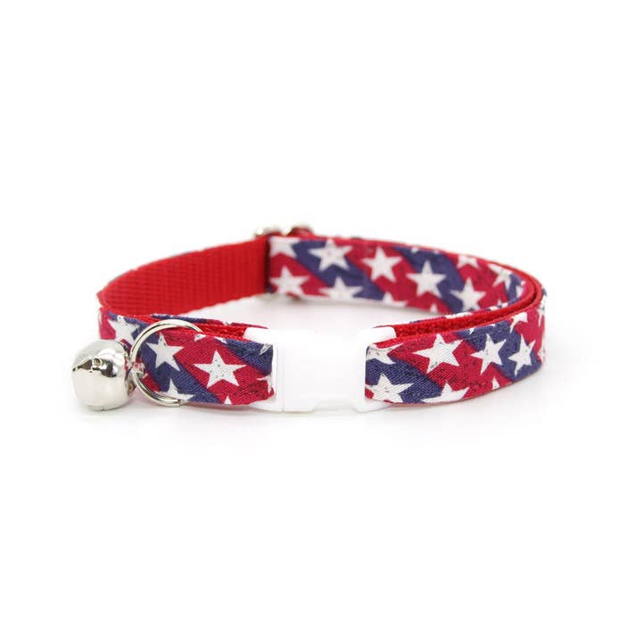 Made By Cleo - Wholesale Pet Collar - Cat - "Americana" - 4th of July Cat Collar