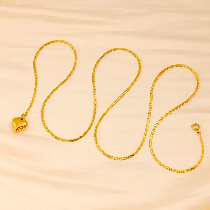 Sweet Cherry Sky - Wholesale Pendant/Charm Necklace - Stainless Steel Sweater Chain Necklace with Heart Jewlery3