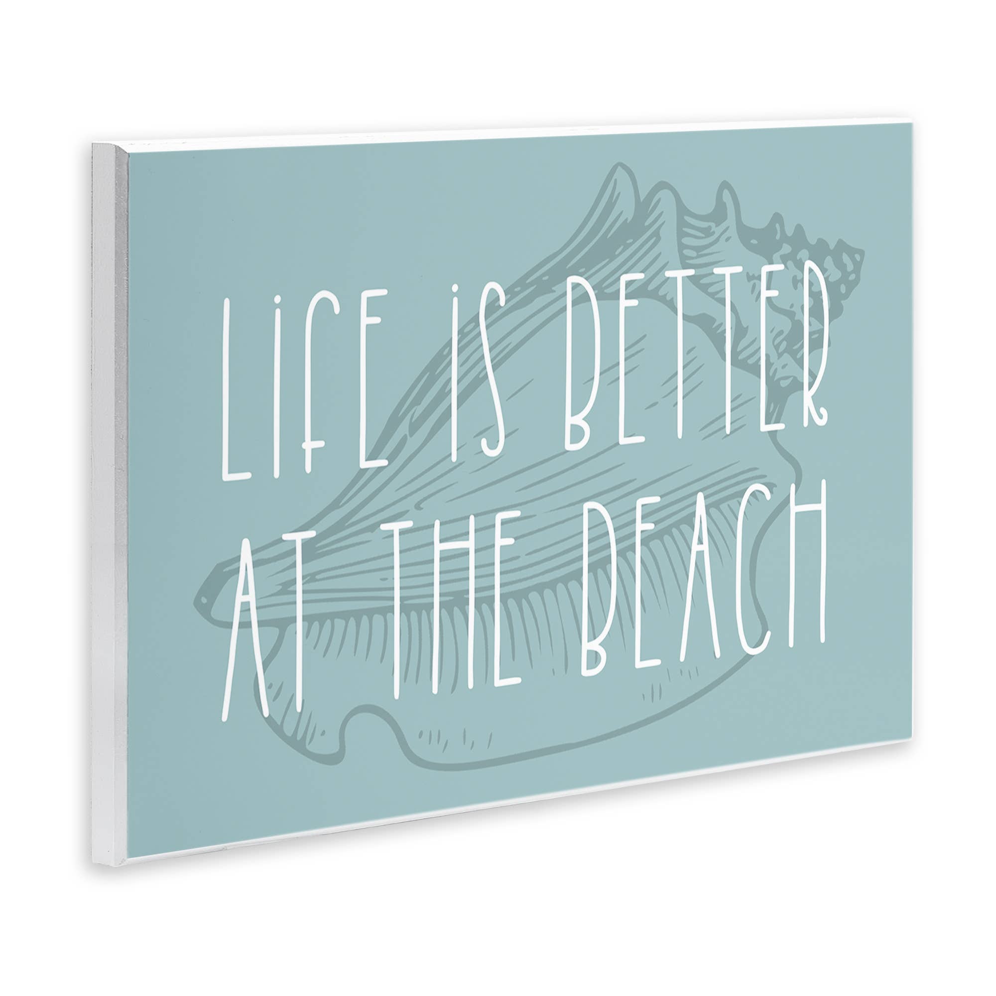 Stupell Industries - Wholesale Wall Sign - Better at Beach with Shell - Unframed Wall Art3