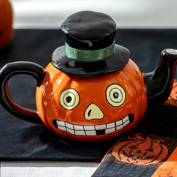 Grace Teaware - Wholesale Tea Pot - Halloween Jack O' Lantern Pumpkin 38oz Teapot