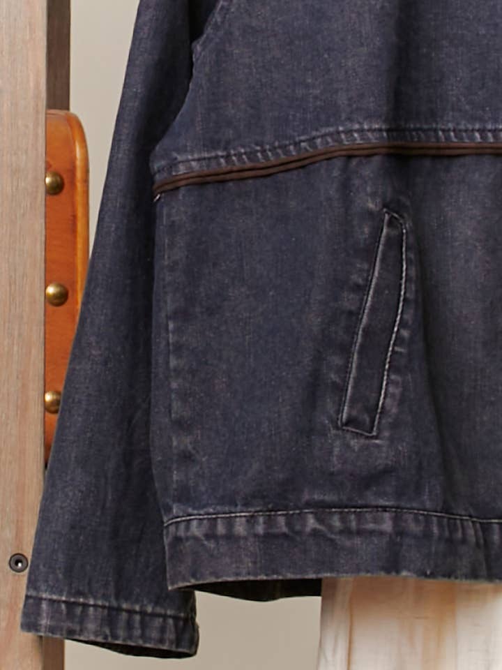 Mello. - Wholesale Shirt Jacket/Shacket - Women's - Mandarin Collar Denim Jacket9