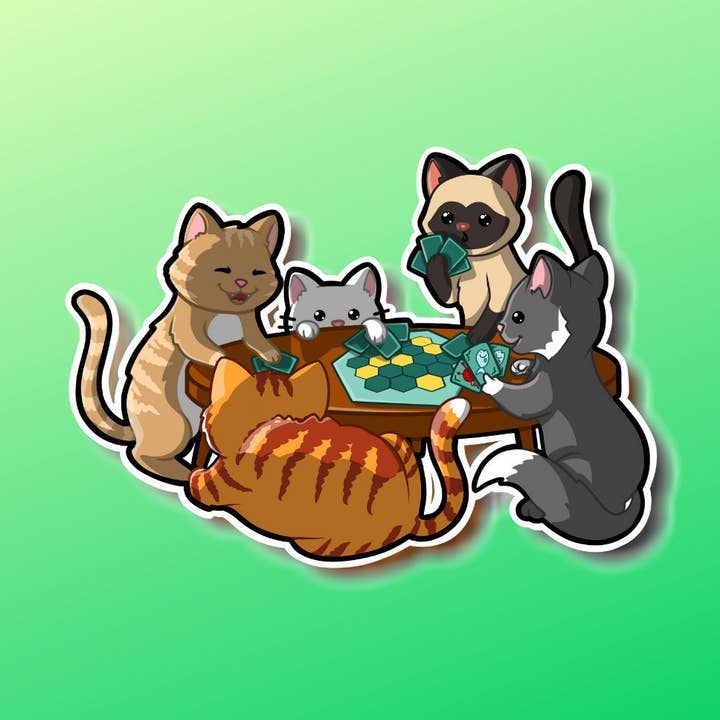 Board Game Playing Cats Sticker and other Purchase wholesale cat scratch board. Free returns & net 60 terms on Faire trending on Faire.