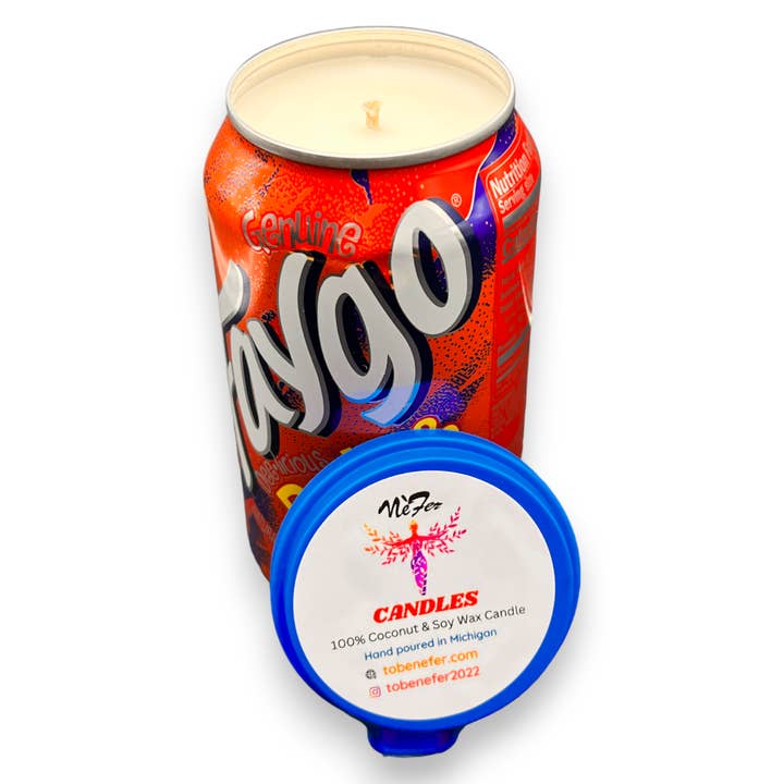 Nefer Designer Candles & Home Decor - Wholesale Jar/Filled Candle - Faygo Rock & Rye Pop Soy Candle1